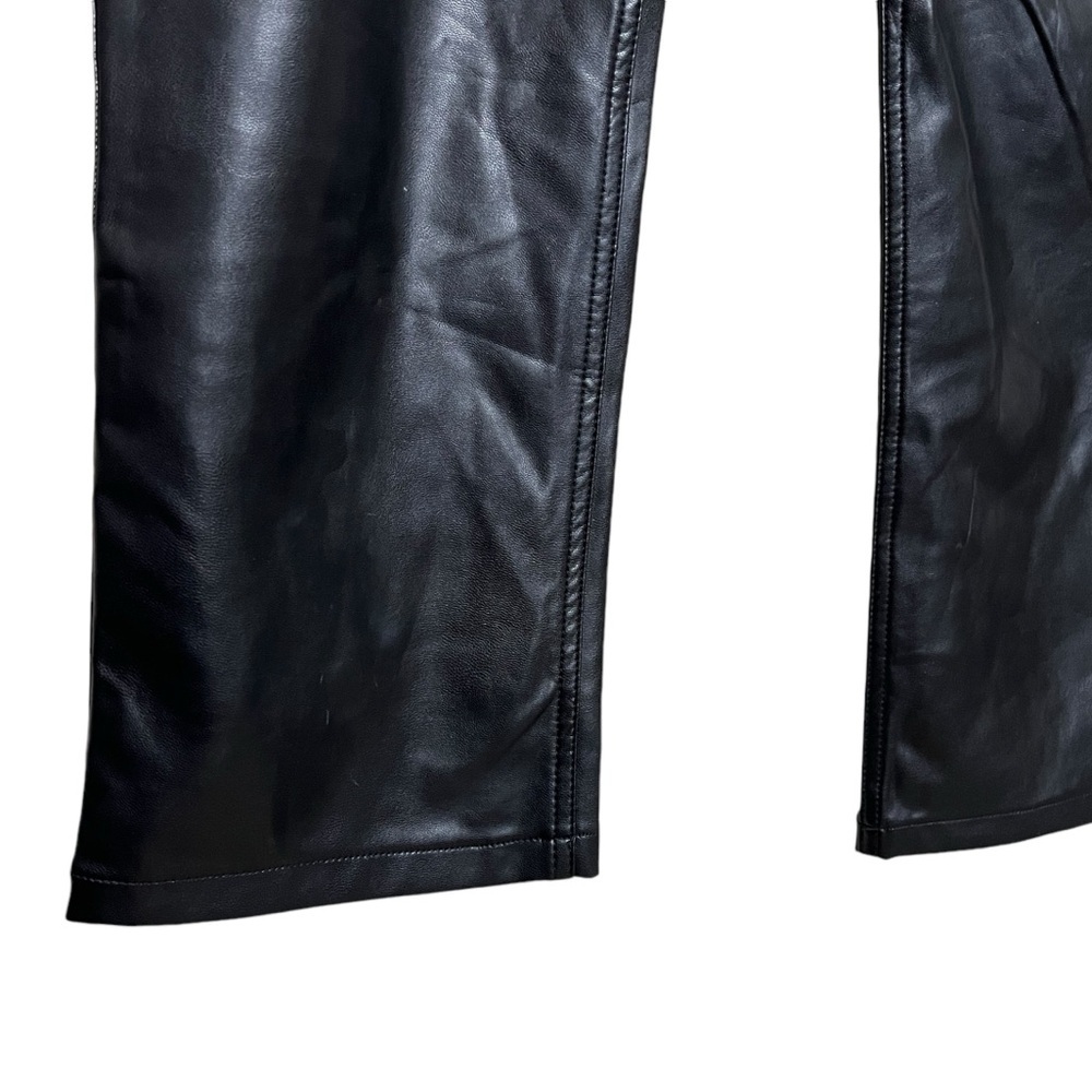 Abercrombie and Fitch Women's Faux Leather Leggings Black Size 14 - Picture 5 of 8